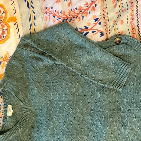 Fat face Emmy knit jumper green Button-Detail Women's Sweater - Picture 8 of 9